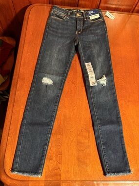 Old Navy Dark Blue Distressed Skinny Jeans - Kids